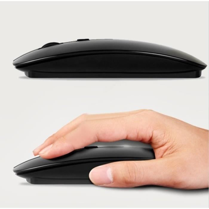Souris pour PC HUAWEI USB Sans Fil Ultra Plate Universelle Capteur Optique 3 Boutons Ordinateur (NOIR)