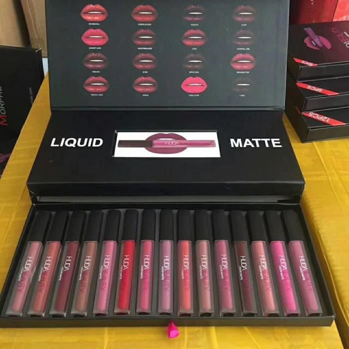 16 Colors Matte Lipstick Set, Longue durée imperméable à l'eau velours rouge à lèvres crayon parfait cadeau