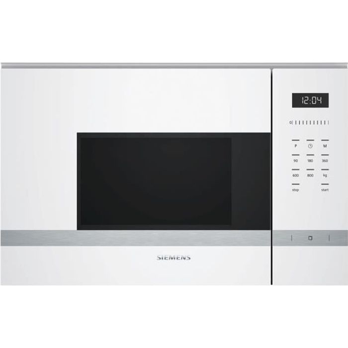 Siemens iQ500 BF525LMW0 Four micro-ondes monofonction intégrable 20 litres 800 Watt blanc
