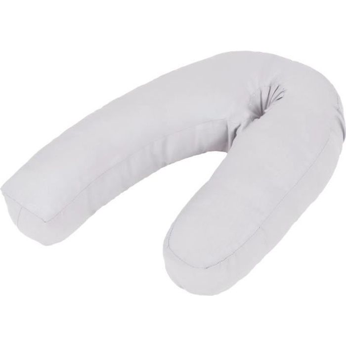 Coussin de grossesse en forme de J 54 x 43 cm Gris - Allaitement et alimentation - Coussins d'allaitement - Unisexe - Gris - Gris