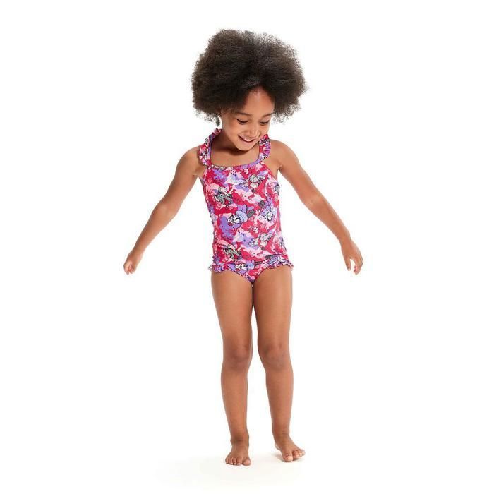 Maillot de bain 1 pièce imprimé et fines bretelles bébé fille Speedo LTS - pink/purple Maillot de bain 1 pièce imprimé et fines bretelles bébé fille Speedo LTS - pink/purple