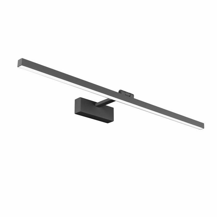 Lampe pour Miroir LED Salle de Bains IP44 16W 1170lm Lampe Armoire Applique Murale Intérieure Moderne Luminaire 4000K Noir