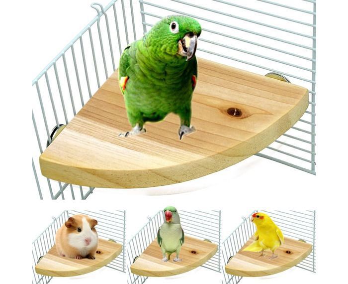 Comparer les prix de Perchoir en bois pour oiseaux, plateforme pour perroquets, aire de jeux, accessoires pour petits animaux, rats, hamsters,