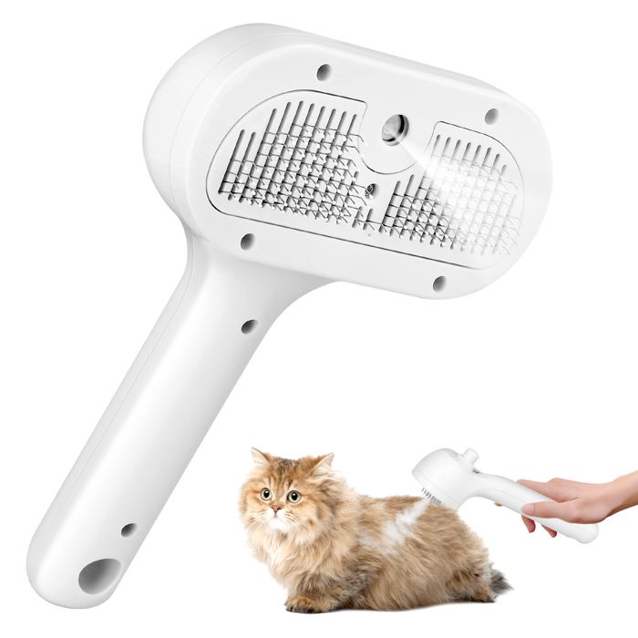 Meilleurs prix pour Brosse Chien Chat à Vapeur, 3 En 1 Peigne De Massage En Spray Pour Chats,Brosse à Chat Rechargeable,Brosse Pour Chats à Poils
