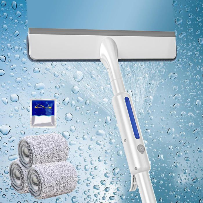 Nettoyeur De Vitres 3 En 1 LEKEFETO Kit De Nettoyage Double Face Pour