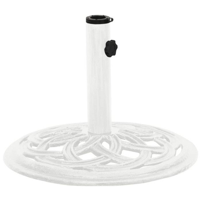 Socle de parasol Blanc 44x44x31 cm Fonte