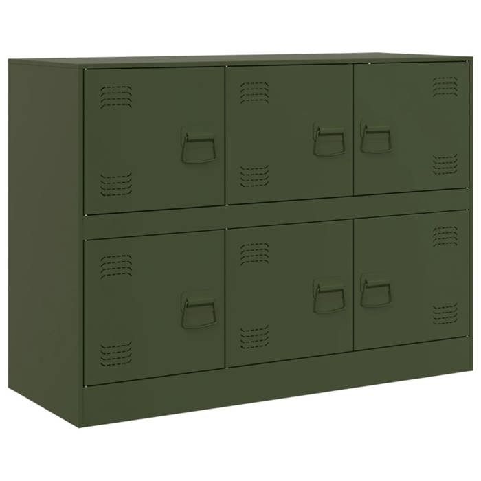 Enfilade/Bahut/Vitrine - Rustique - Buffet vert olive 99 x 39 x 73 cm acier @931870