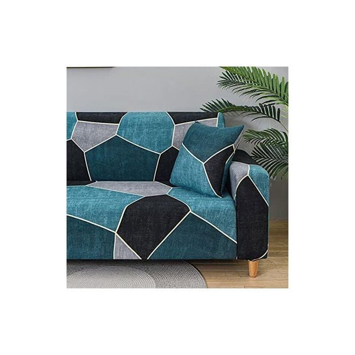 Housse De Canapé 5 Places Extensible - Tissu élastique Lavable, Couleur Orange