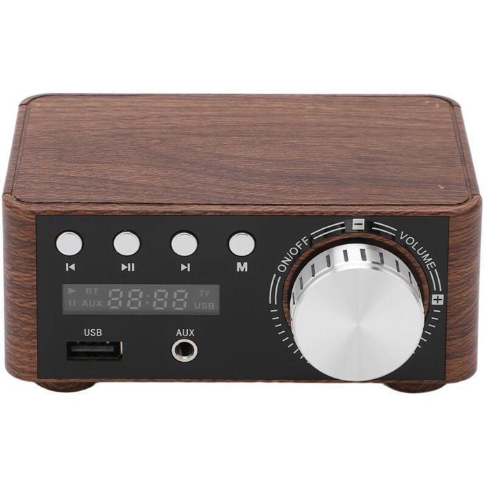 Mini amplificateur de puissance Bluetooth 5.0 stéréo HiFi numérique 2 canaux 50W et avec entrée USB