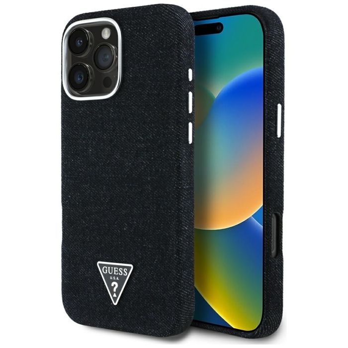 Étui Guess Triangle Logo MagSafe pour iPhone 16 Pro Neuf