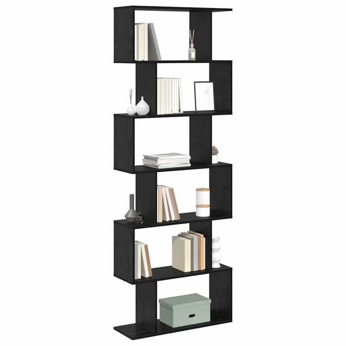BEAU Bibliothèque de rangement - ZENCORE - Organisateur de Livre - Pour Séjour - Chêne noir 70x24x1935cm - Bois dingénierie LH4283