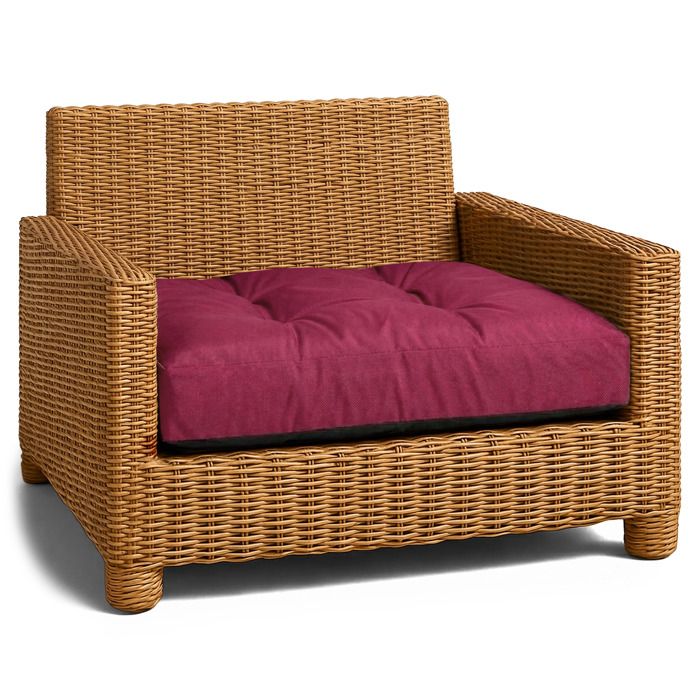 Coussin Lounge Mobilier Jardin Coussin de siege 50x50 cm - Bordeaux