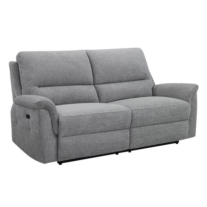 Canapé relax électrique 3 places en tissu doux gris – LEONIE Meubletmoi Canapé relax électrique 3 places en tissu doux gris – LEONIE Meubletmoi