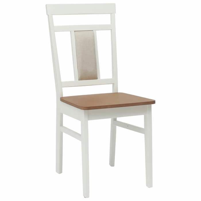 Chaises cuisine(2 pcs) - Blanc - Chaises à Manger - 2 personnes - Blanc et Naturel 36x44.5x91.5 cm F3715