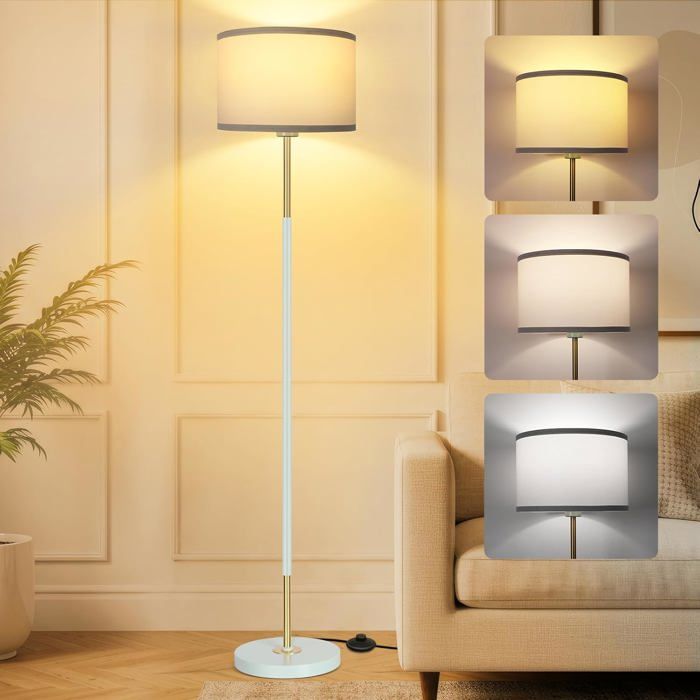 Lampadaire LED - CACTOSE - 3 températures de couleur: 2700K 4000K 5000K - Interrupteur au pied