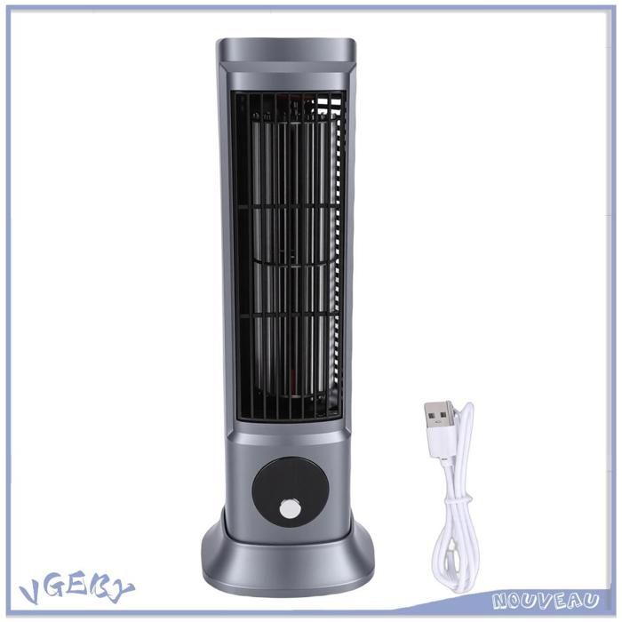 Ventilateur tour ventilateur sur pied rechargeable USB C portable sans pales à faible bruit 30 dB avec alimentation pour dortoir