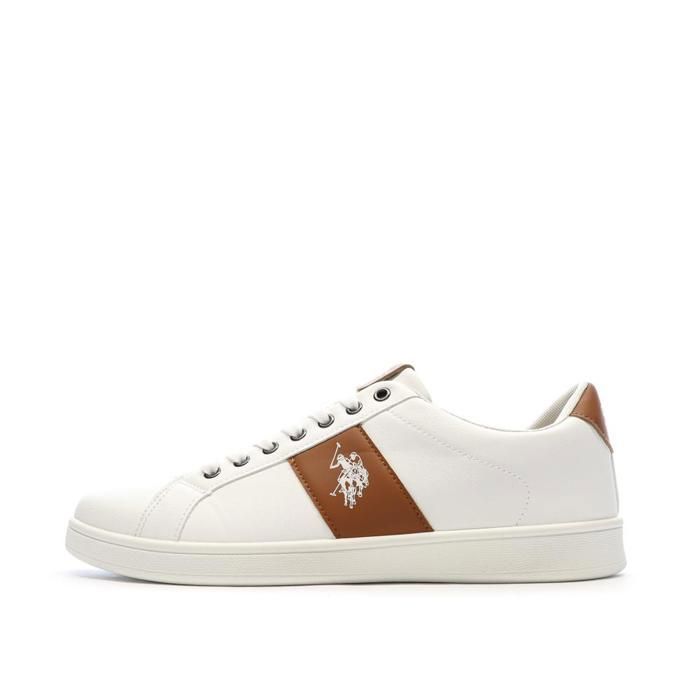 Baskets Blanches/Camel Homme US Polo ASSN High-top Baskets Blanches/Camel Homme US Polo ASSN High-top