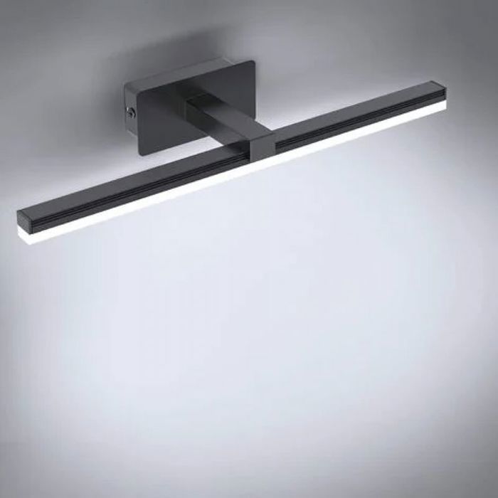 Éclairage LED pour armoire de salle de bain avec miroir - Noir 40 cm - Lumière blanche 9 W convient aux armoires avec miroir de 40