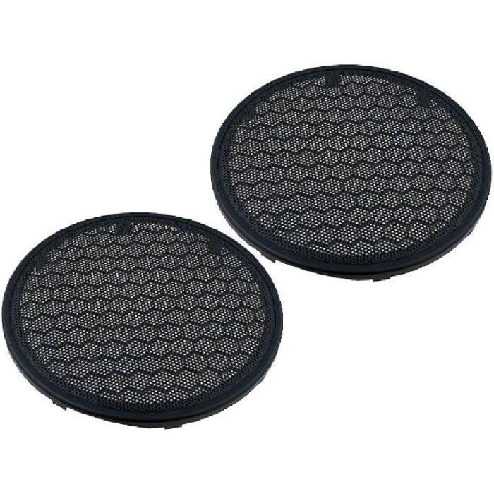 MACHSWON Lot De 2 Grilles De Haut-Parleur Noires 21 Cm - Montage Facile Pour Améliorer Votre Son