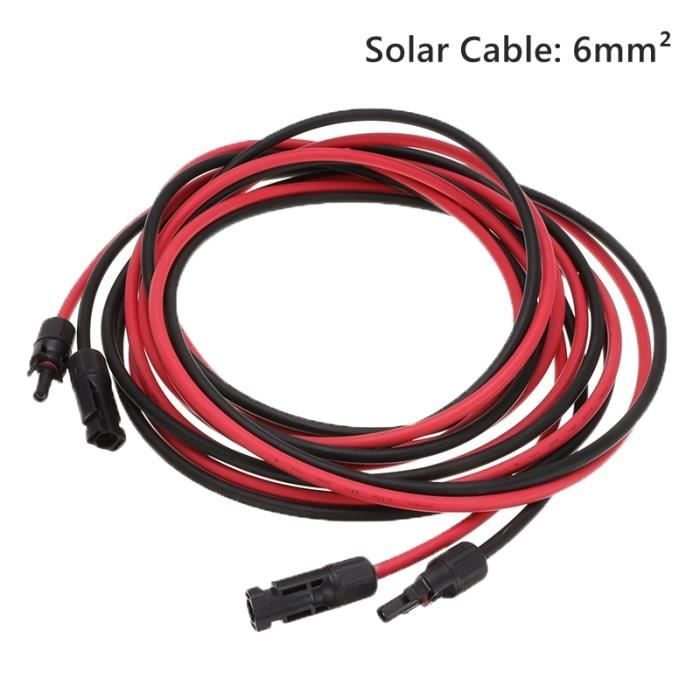 Câble solaire souple rouge 1 x 6mm²