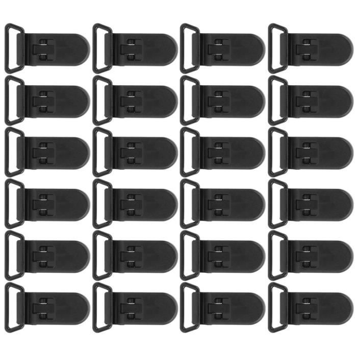 Lot De 24 Clips De Bâche 7mm - Pinces Coulissantes à Verrou Pour Auvent Et Tente