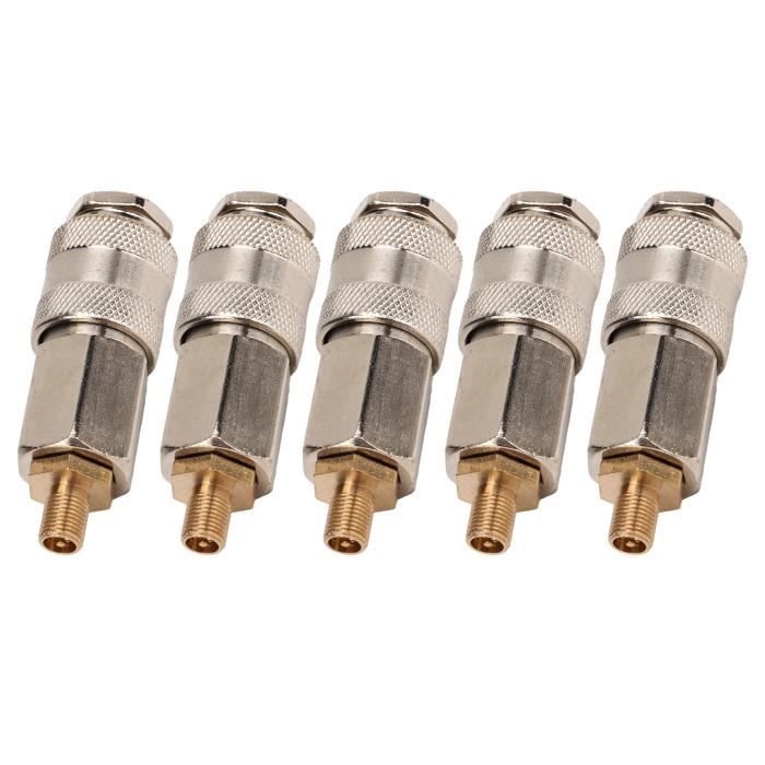 Adaptateur Compresseur Air Portable - Filetage Mâle Vers Valve US, Coupleur Rapide 3 En 1 Pour Gonfleur Pneus - Lot De 2