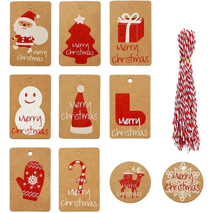 20 Argent Arbre De Noël Étiquettes-Cadeaux Présents étiquettes cadeau argent blanc de Noël