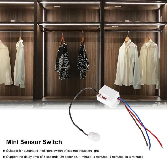 Aideepen Interrupteur à Capteur Infrarouge, Motion Mini Détecteur De Mouvement PIR 120