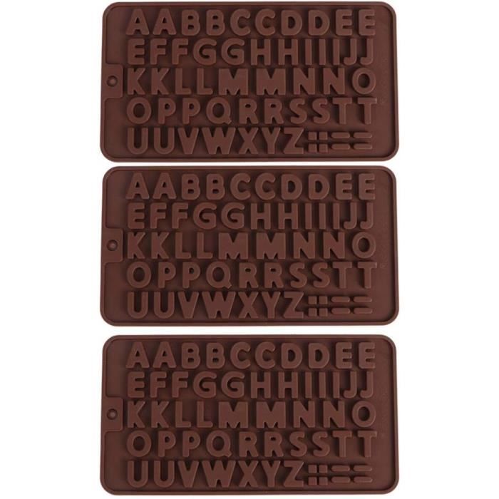 Moule En Silicone En Forme De Lettres De L'alphabet Pour Chocolat, 5,1 Cm, Pour Décoration De Gâteau, Facile à Enlever Et à Nettoyer, Antiadhésif Pour Crayon, Bonbons, Cookies (A-I