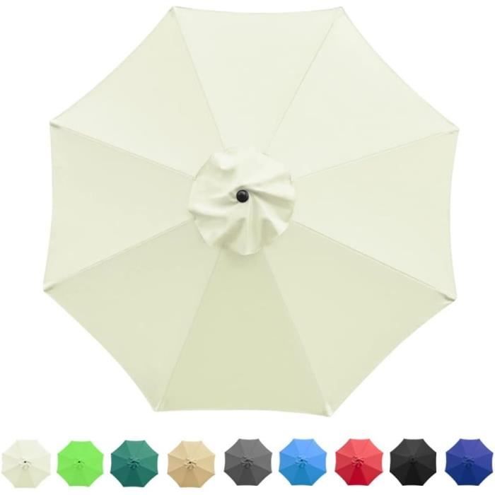 Auvent De Rechange Rectangulaire 2x3m Pour Parasol Terrasse - Tissu Polyester Résistant Pour Jardin, Piscine, Plage Et Extérieur