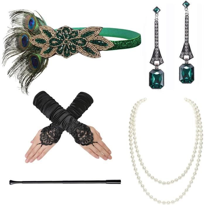 Collier De Perles Charleston Flapper 183 Cm – Style Great Gatsby, 1920s, Crème