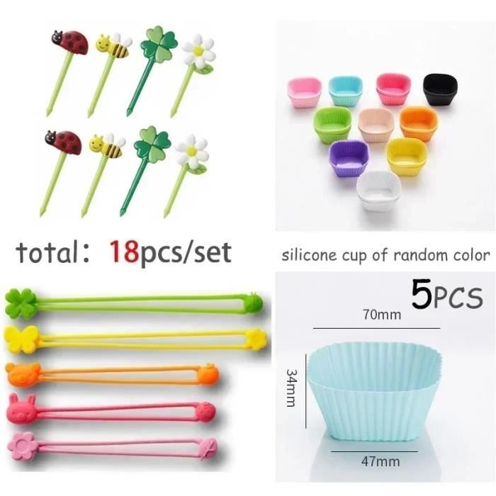FOURCHETTE DE TABLE,10Pcs 07--Fourchettes à fruits réutilisables pour