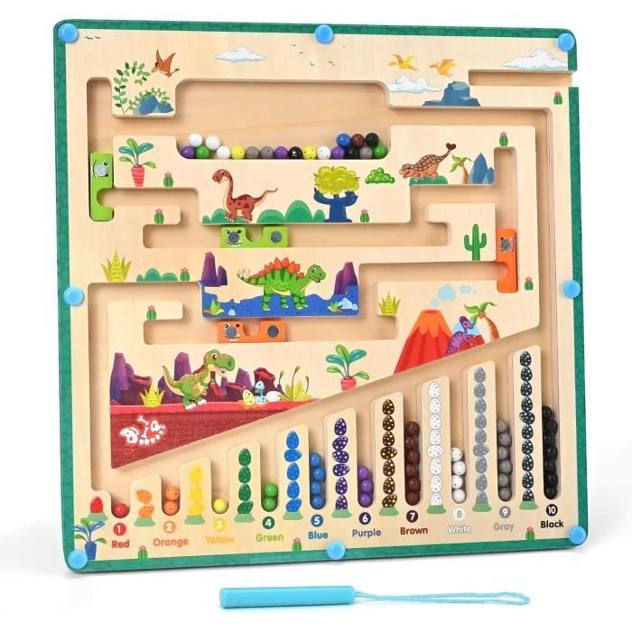 Labyrinthe Magnétique Montessori - Apprentissage Alphabet & Couleurs - Pour Enfants 2 à 5 Ans - 9