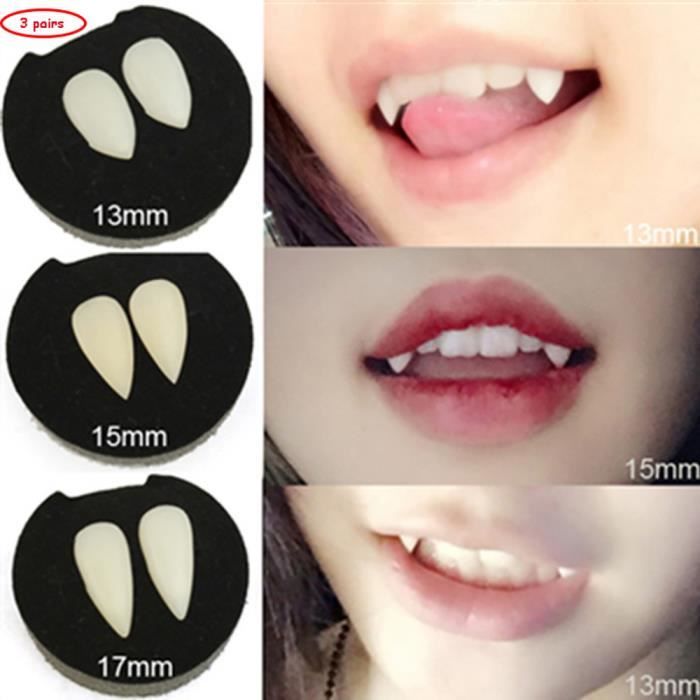 Prothese Halloween Prothese Vampire Prothese Dents De Zombie 3 Paires 13mm 15mm 17mm Dents De Vampire Fangs Protheses Achat Vente Ustensiles Decoration Decoration De Maison Cdiscount