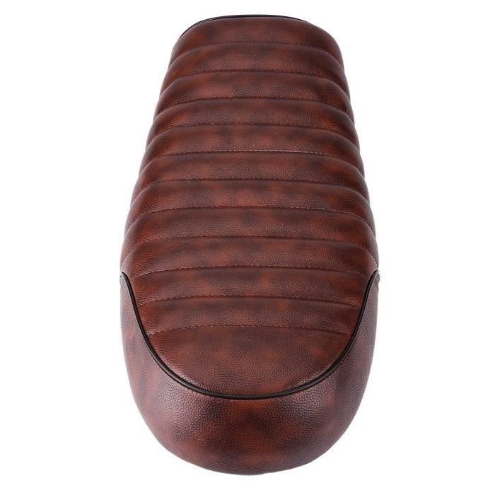 INGSHOP© Selle plate de moto en cuir vintage pour siège de pilote de moto  pour Honda CG125 GN CG CB400SS - marron - Cdiscount Auto