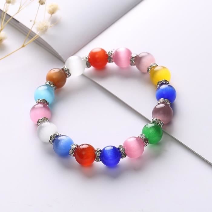Bracelet De Pierre Multicolore En Oeil De Chat National Wind Bijoux Femme Divers Frais Femme Multicolore Achat Vente Pierre Vendue Seule Cdiscount