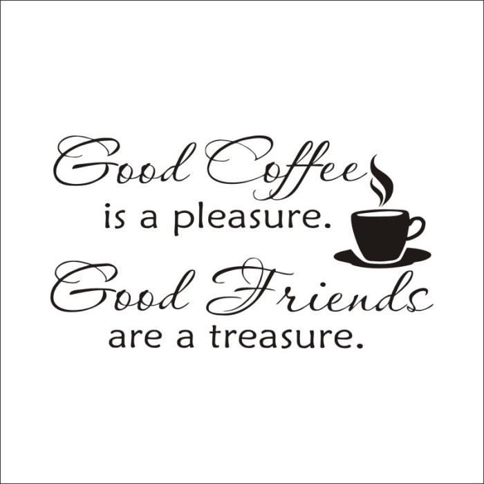 Xiangruifu Bon Cafe Vinyle Wall Sticker Proverbe Citation Accueil Decoration Cuisine Cafe En Verre Fenetre Sticker Mural Decor Cdiscount Maison
