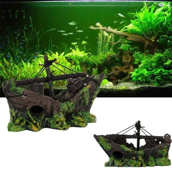 Wallpaper Bateau Cachette Cave Aquarium Decoration Accessoires D Aquarium For Free