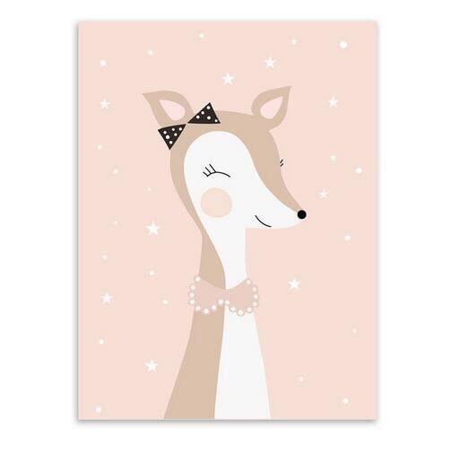 Animal De Dessin Anime Cerfs Ours Lapin Poster Bebe Enfants Chambre Wall Art Imprimer Toile Tableau Peinture Aucun Cadre Achat Vente Objet Decoration Murale Cdiscount