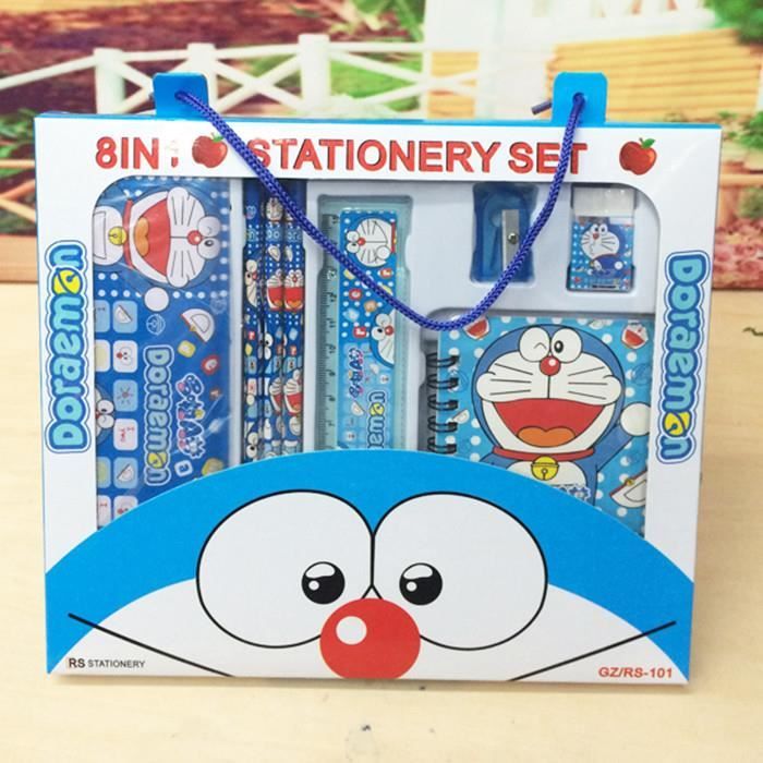 Boite Cadeau Set De 8 Ensemble De Papeterie Cahier Carnet Crayon Gomme Taille Crayon Plumier Regle Doraemon Achat Vente Pack Ecriture Boite Cadeau Set De 8 Ensem Cdiscount