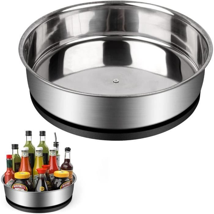 Plateau Tournant Décoratif « Akacia » - Diamètre 50 Cm - Pour Présentation De Plats, Desserts Ou Décoration De Table - 2