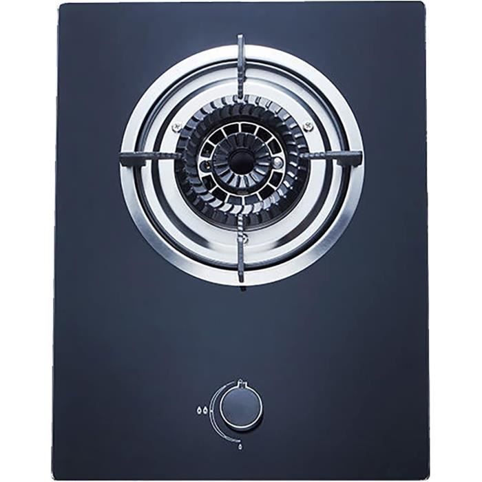 Plaque de Cuisson Gaz Plaque de Cuisson à gaz en Verre Noir de 33 cm de
