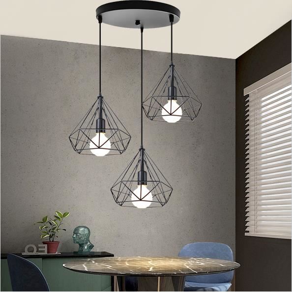 Plafonnier Lampe De Salon Lampe Feuille Lampe Suspendue Noire Lampe De Chambre Noir Or Metal 4x Douilles E14 Dxh 70x150 Cm 85033975