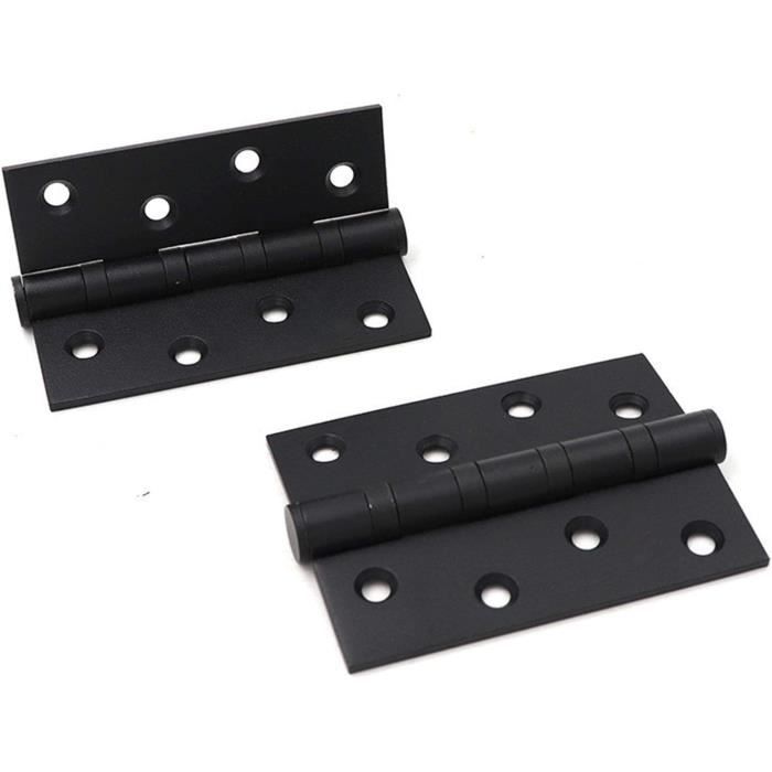 Charniere Porte Placard,Charnières de Porte Charnière de Porte en Acier Inoxydable Noir pour
