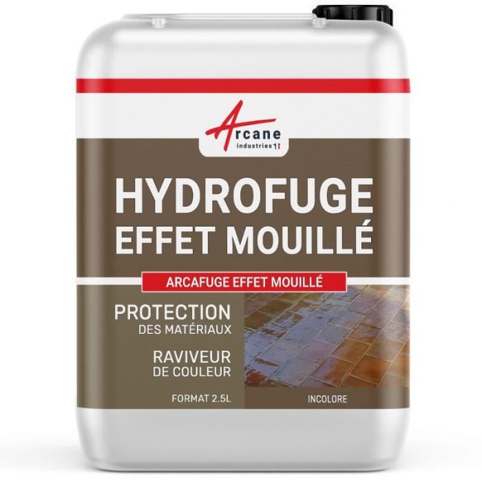Imperméabilisant hydrofuge effet mouillé oléofuge anti tache sol mur façade ARCAFUGE EFFET MOUILLÉ - 2.5L (jusqu a 25m²)