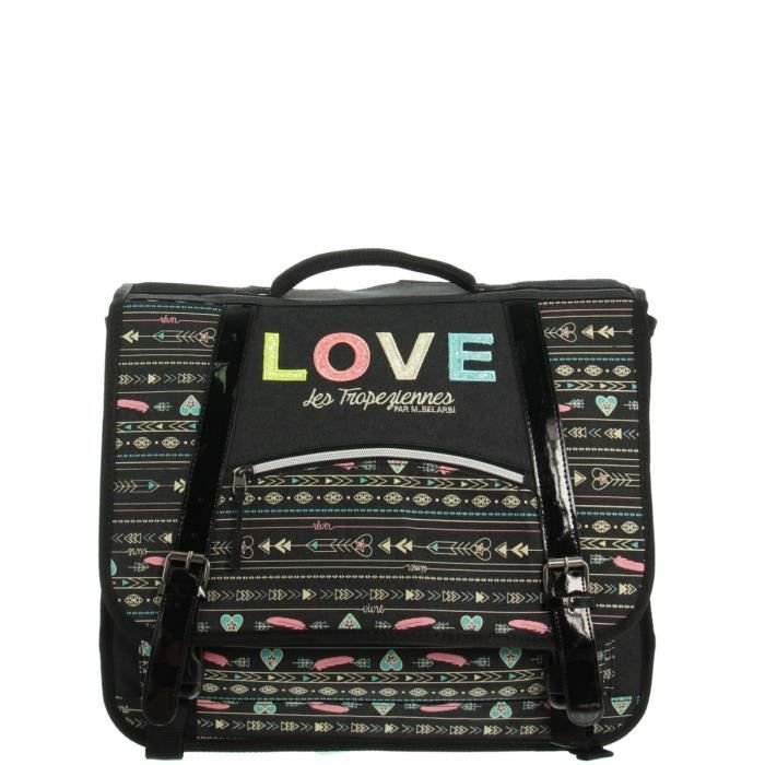 Cartable Les Tropeziennes ref 46790 Black 41 32 14 Noir