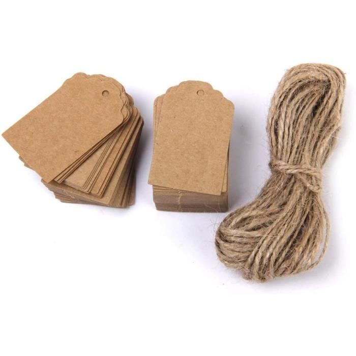 Étiquettes en Papier Kraft étiquettes Cadeaux étiquettes Cadeaux