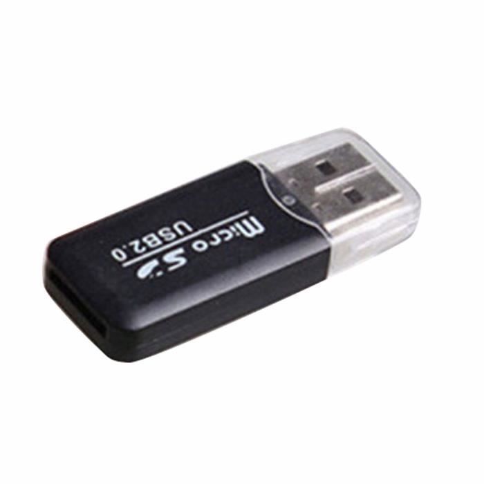 Lecteur de carte mémoire TF Micro SD Interface USB 2.0 Transmission à grande vitesse images Films vidéo partage [8BD96E0]