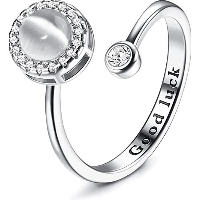 Bague argent reglable femme hot sale