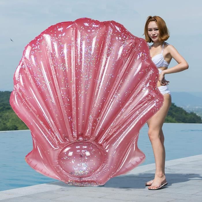 Flotteur Piscine Coquillage Gonflable - 120x120x120 Cm, Charge 100kg, Avec Balle Perles, Pour Plage, Piscine, Fêtes été - 10